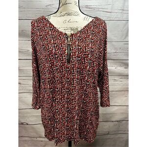 Premise 0X black/white/red blouse - 2507